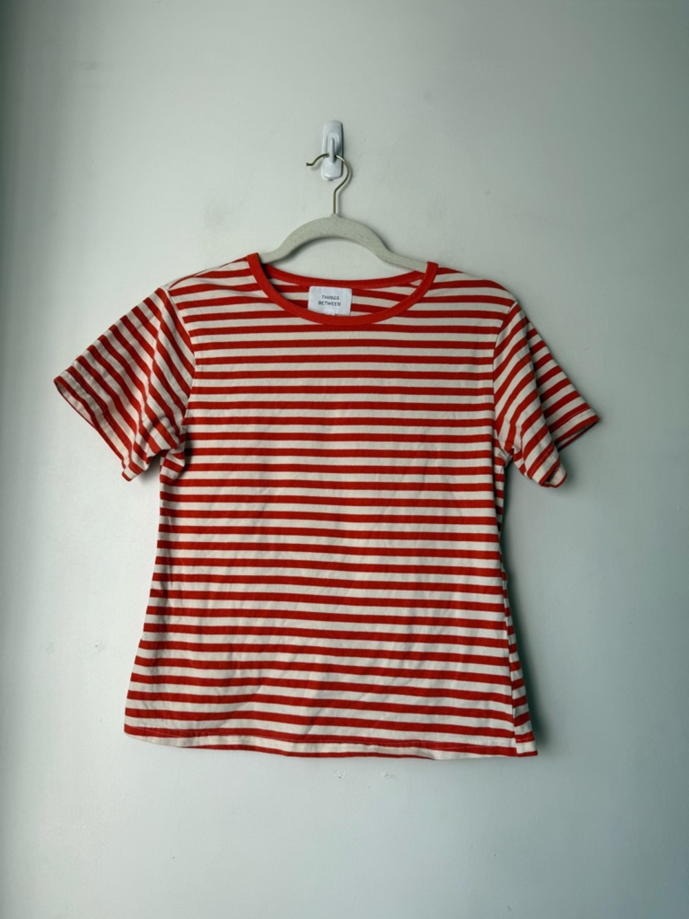 Things Between Orange & White Striped Tee S